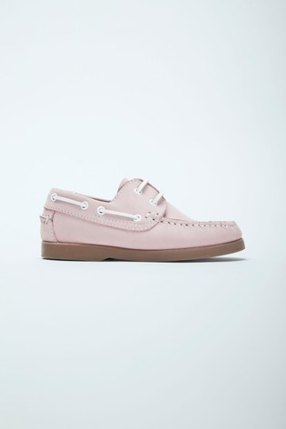 Crew Clothing Pink Deck Shoes