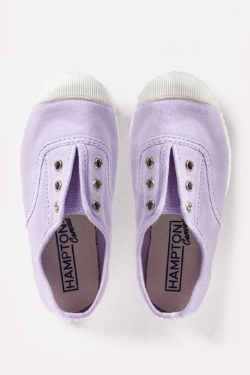 Trotters London Purple Plum Canvas Shoes
