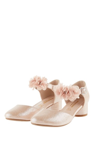 Monsoon Pink Textured Corsage Heels