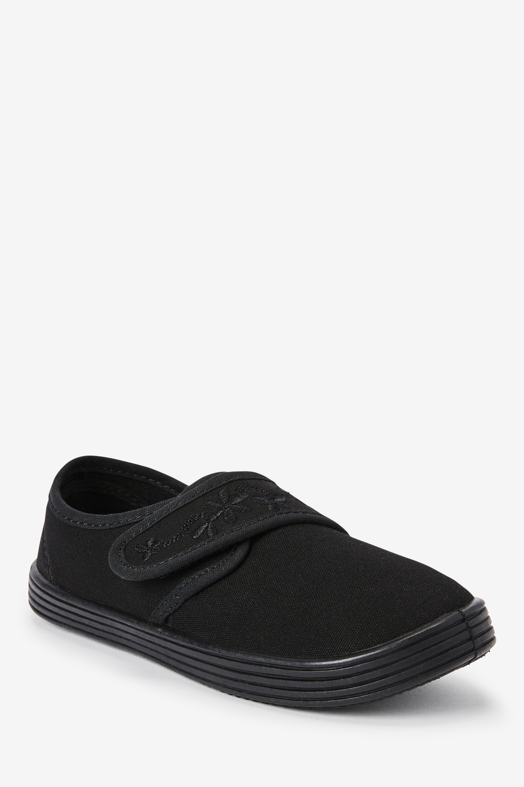 Embroidered Strap School Plimsolls