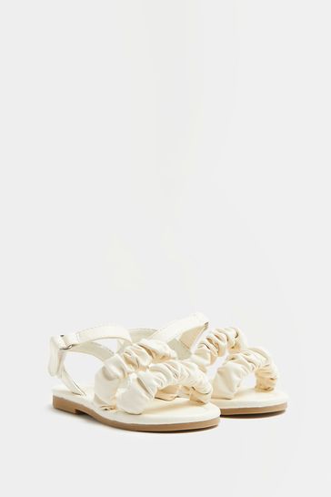 River Island White Mg Rouched Sandals