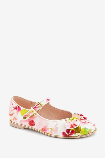 Baker by Ted Baker White Floral Mary Jane Shoes