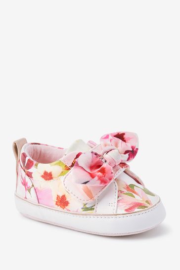 Baker by Ted Baker White Floral Trainer Padders