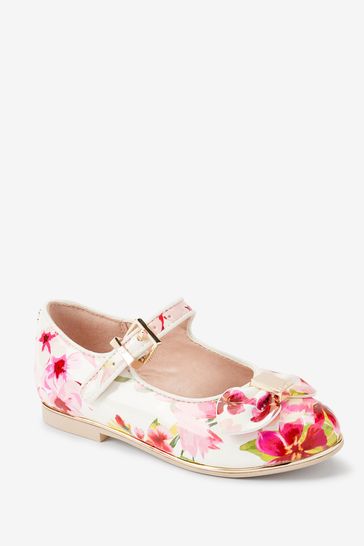 Baker by Ted Baker White Floral Mary Jane Shoes