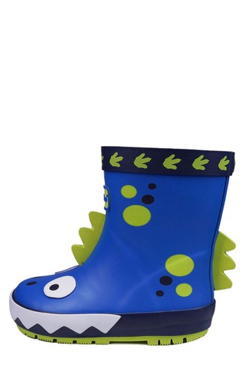 ToeZone Blue Dinosaur Wellies