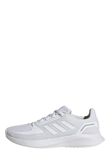 adidas White RunFalcon Youth & Junior Lace Trainers