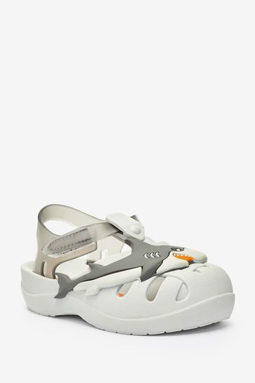 Ipanema Grey Baby Shark Embellished Pumps Sandals