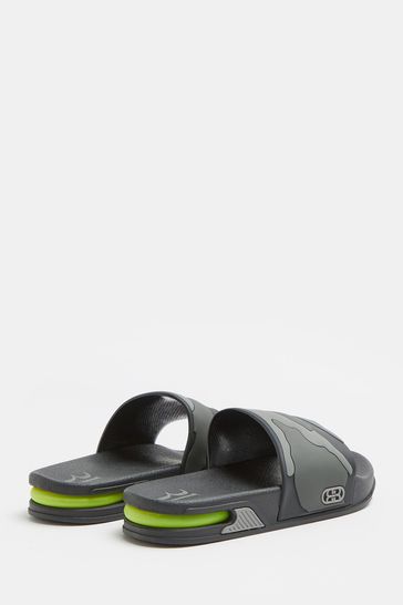 River Island Grey Ob Black Lake Camo Sandals