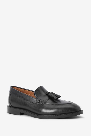 School Leather Tassel Loafers