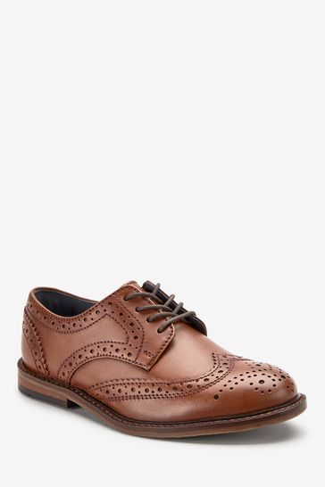 Leather Brogues Wide Fit (G)