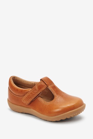 Little Luxe™ Leather T-Bar Shoes Standard Fit (F)