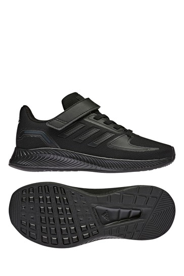 adidas Black RunFalcon Youth & Junior Strap Trainers