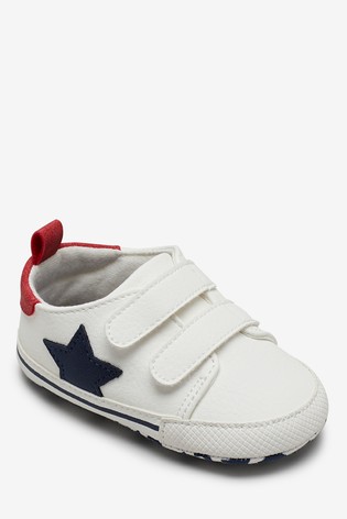 Double Strap Star Baby Pram Shoes (0-24mths)