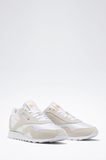 Reebok White Classic Nylon Shoes