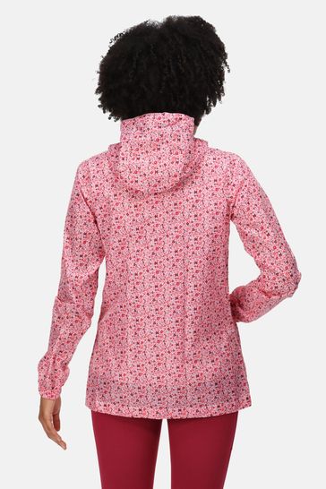 Regatta Womens Pink Printed Waterproof Pack It Jacket