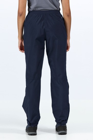 Regatta Blue Womens Highton Waterproof Overtrousers