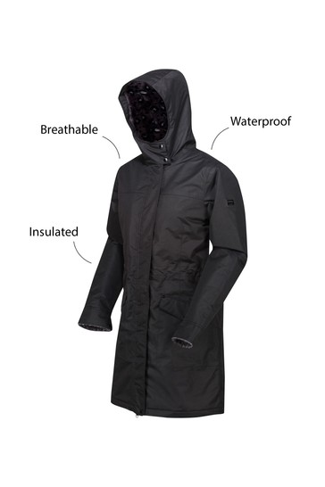 Regatta Black Rimona Waterproof Jacket