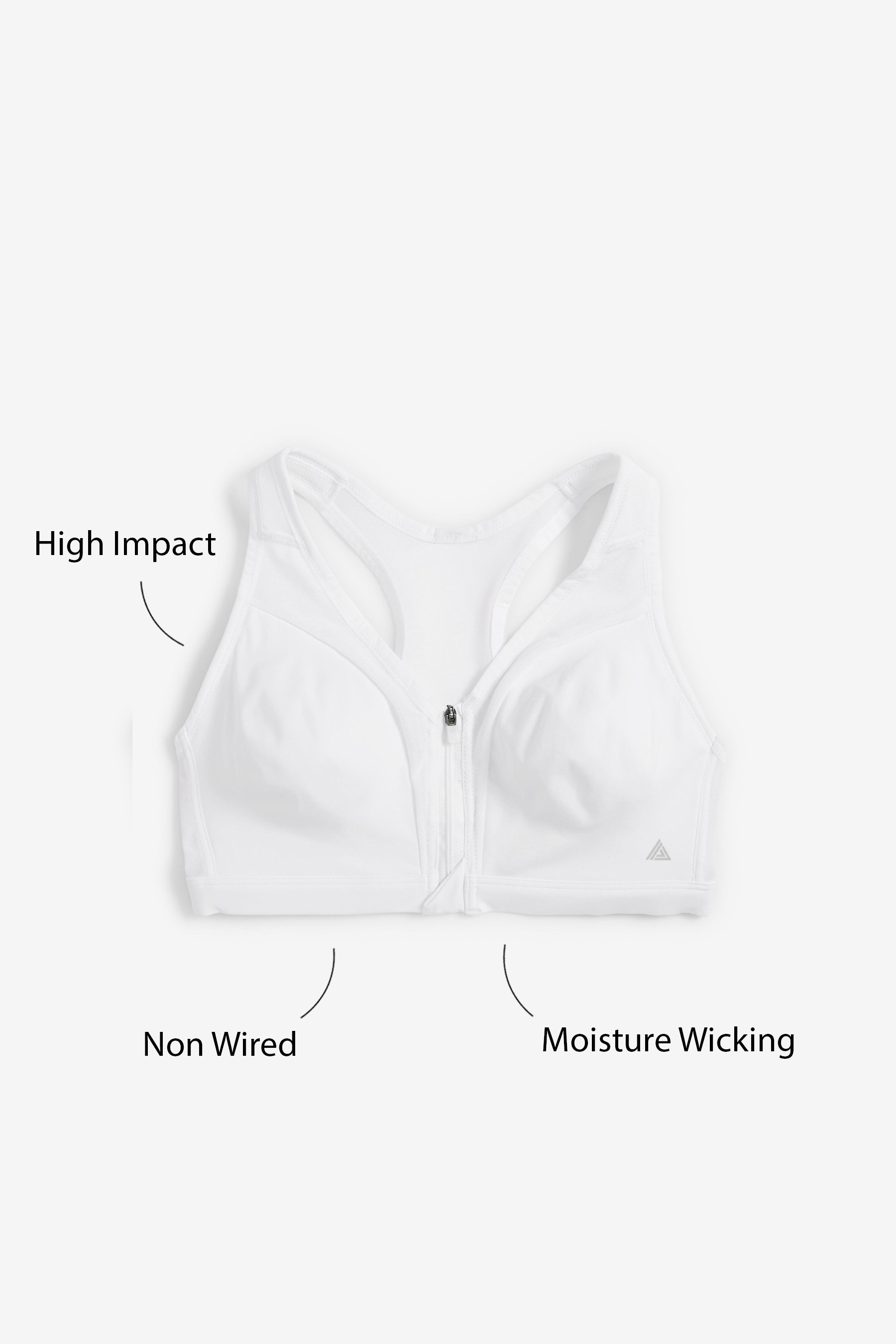 Next Active Sports High Impact Zip Front Bra