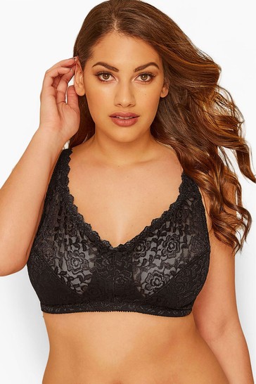 Yours Curve Hi Shine Lace Non-Wired Bra