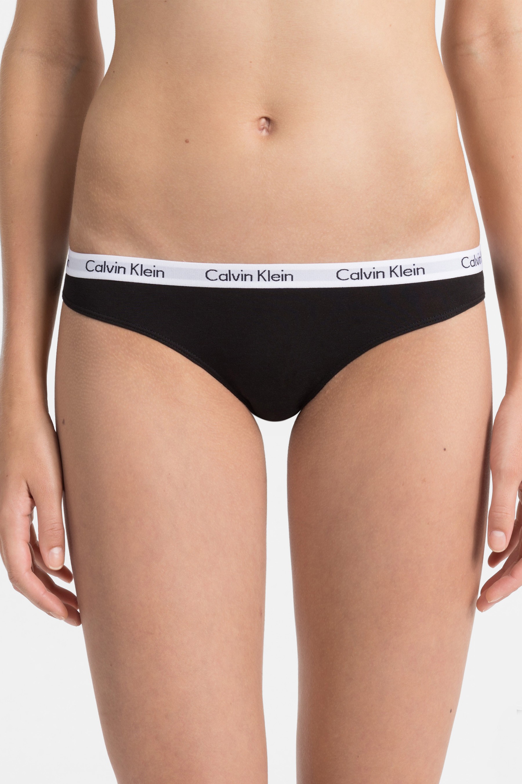 طقم ثلاثة سروال بيكيني أسود من Calvin Klein