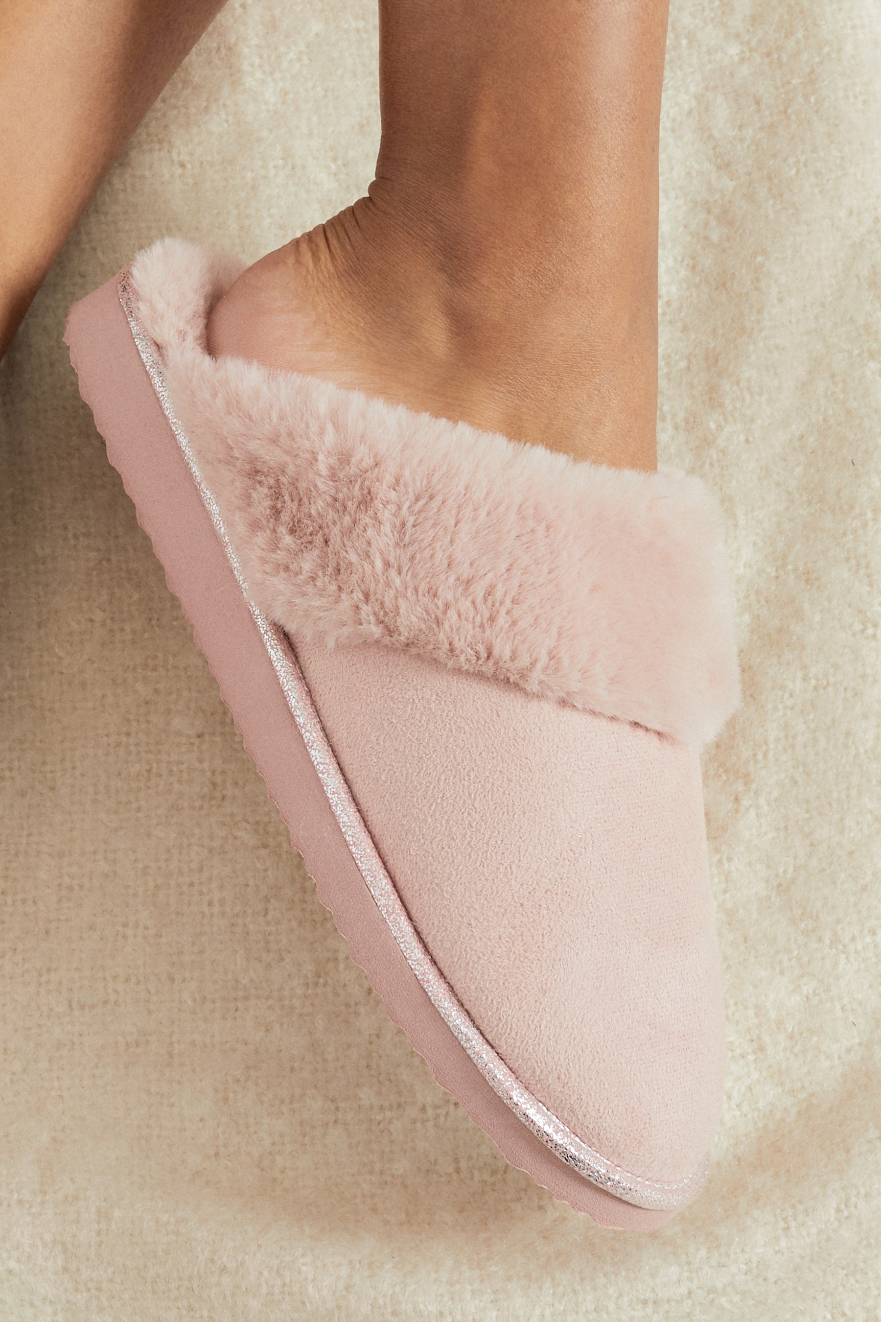 Lipsy Faux Fur Mule Slipper