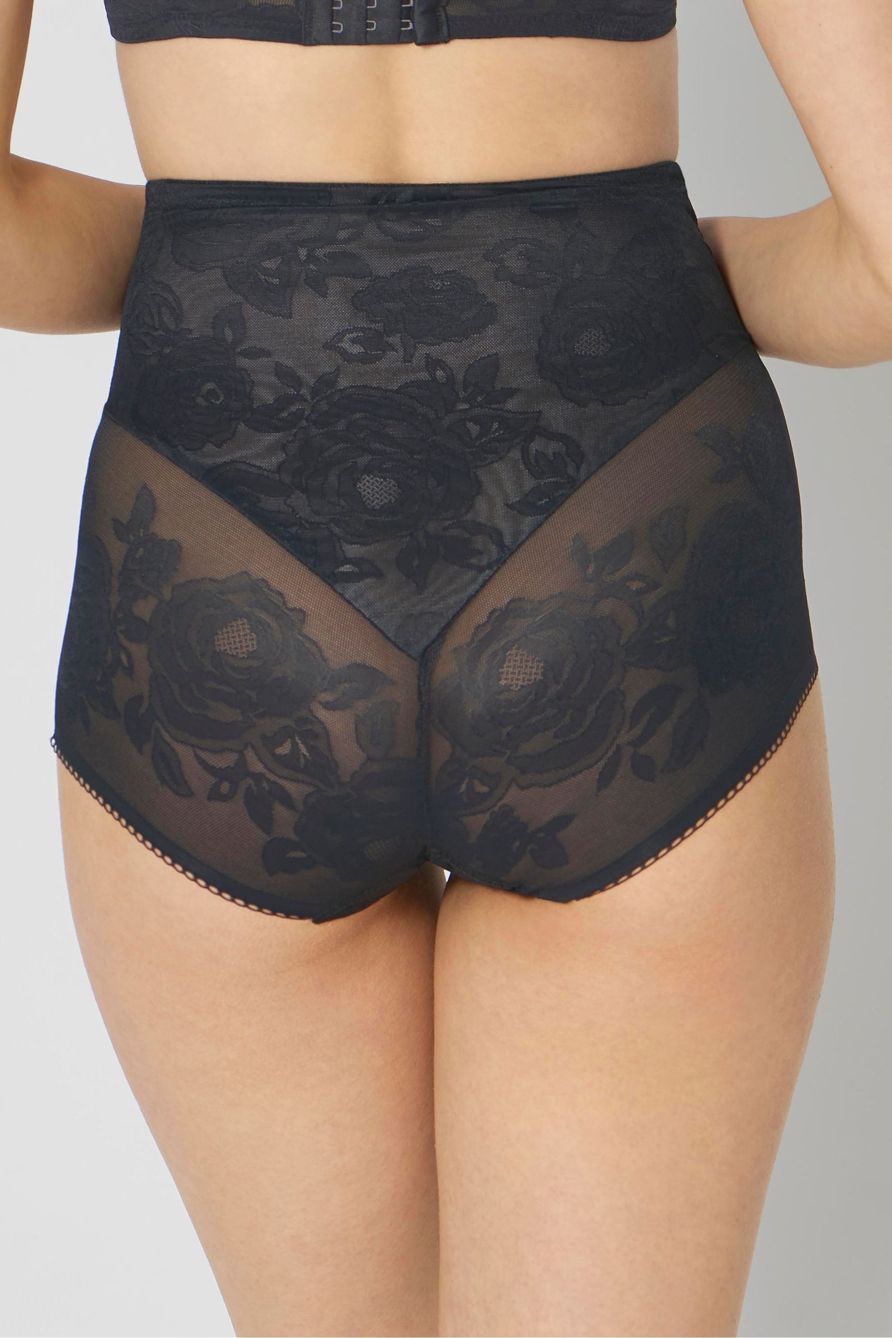 Triumph Black Wild Rose Sensation Highwaist Panty Briefs