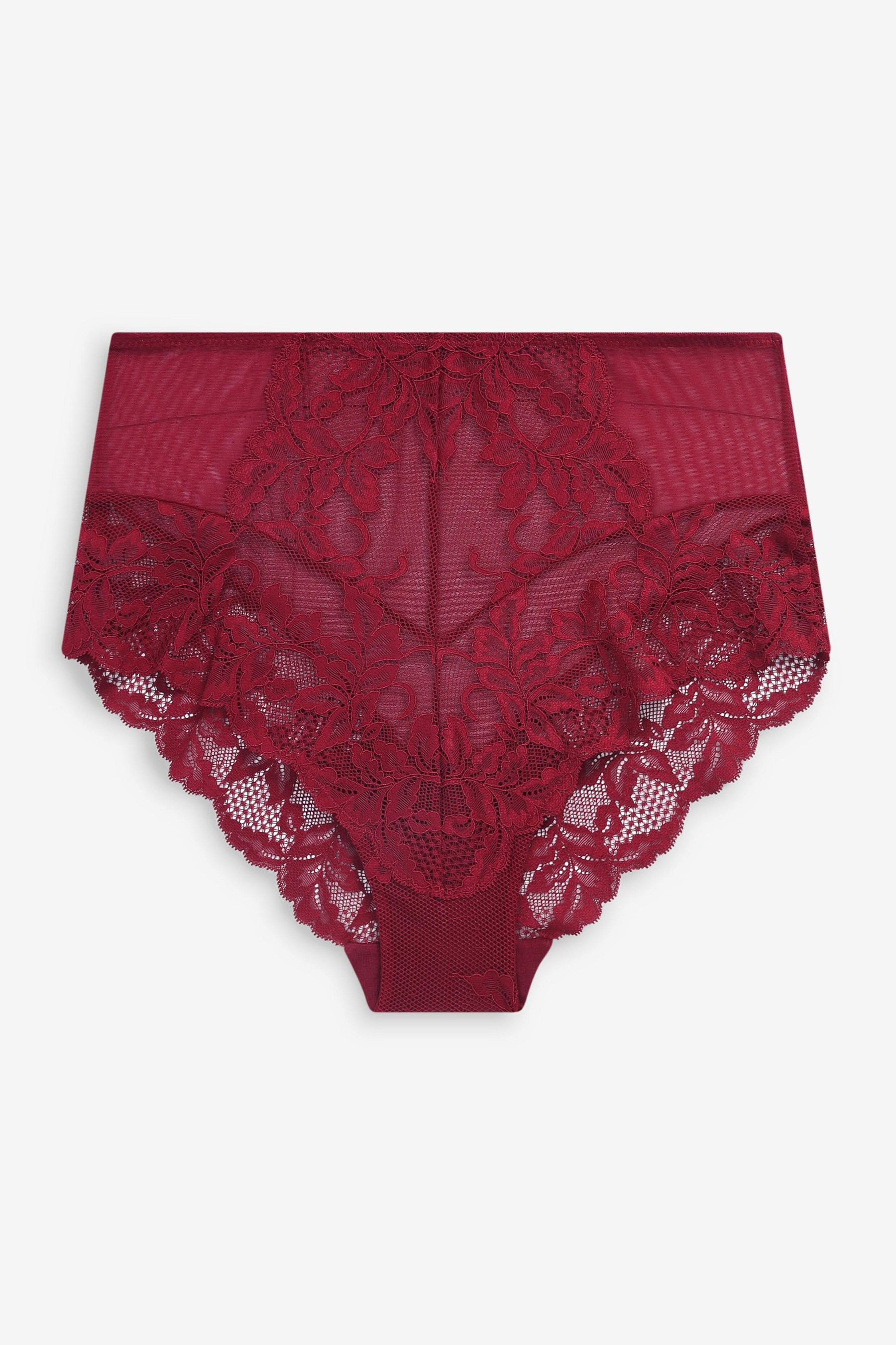 Lace Knickers 2 Pack High Rise