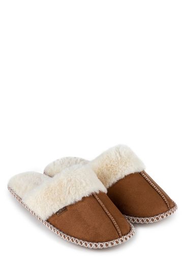 Totes Ladies Suedette Mule Slippers