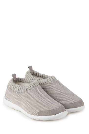 Totes Isotoner Ladies Iso- Flex Herringbone Bootie Slippers