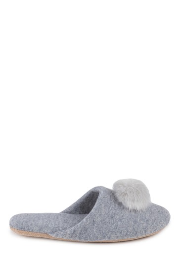 Totes Ladies Cashmere Blend Mule Slippers with Soft Sole