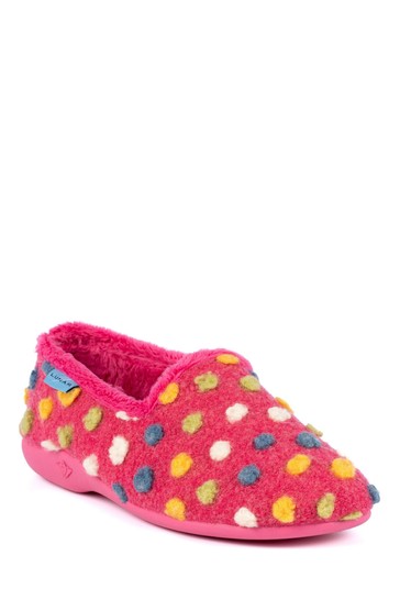 Lunar Pink Helix with Multi Spots Slippers