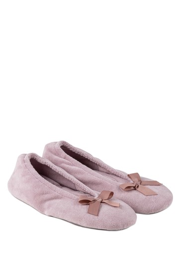 Totes Isotoner Ladies Terry Ballerina Slippers