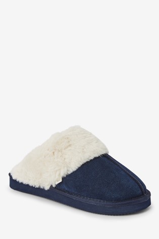 Suede Mule Slippers