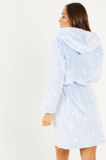 Quiz Embossed Hooded Dressing Gown