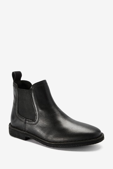 Leather Chelsea Boots Wide Fit (G)