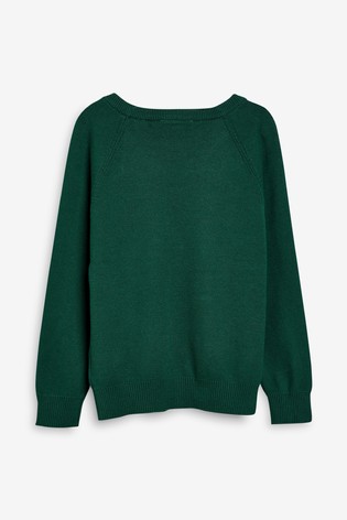 Knitted V-Neck School Jumper (3-18yrs)