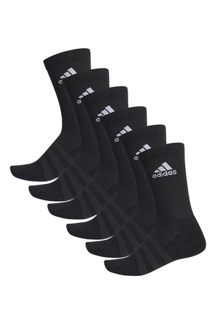 adidas Kids Black Crew Socks Six Pack