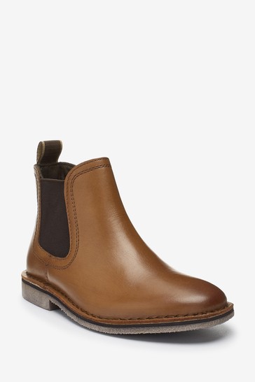 Leather Chelsea Boots Wide Fit (G)