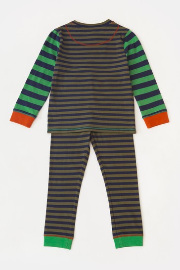 White Stuff Green Stripe PJ Set