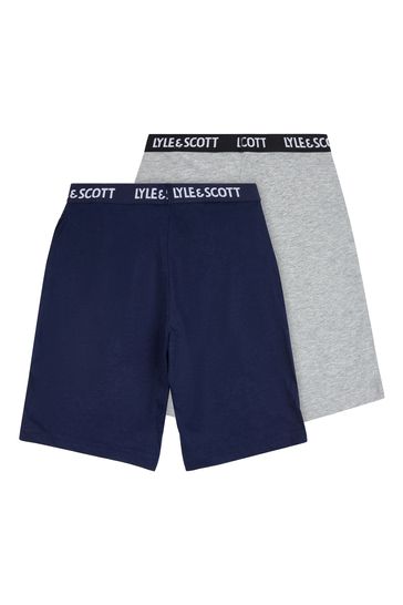 Lyle & Scott Blue Lounge Shorts 2 Pack