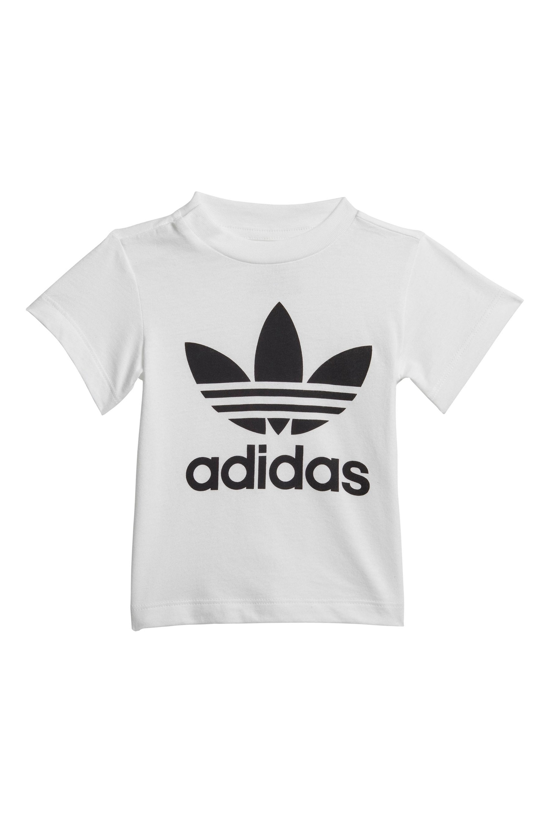 طقم تي شيرت وشورت Trefoil للأطفال من adidas Originals