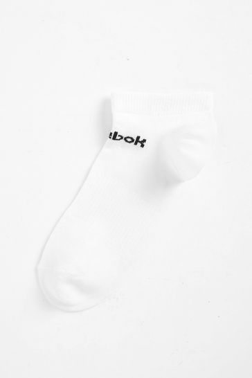 Reebok White Active Core No Show Socks 6 Pack