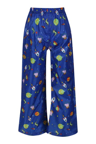 Regatta Blue Peppa Pig Waterproof Pack-It-Over Trousers