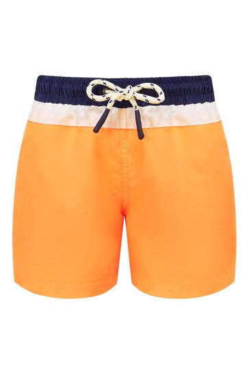 Sunuva Orange Colourblock Swim Shorts