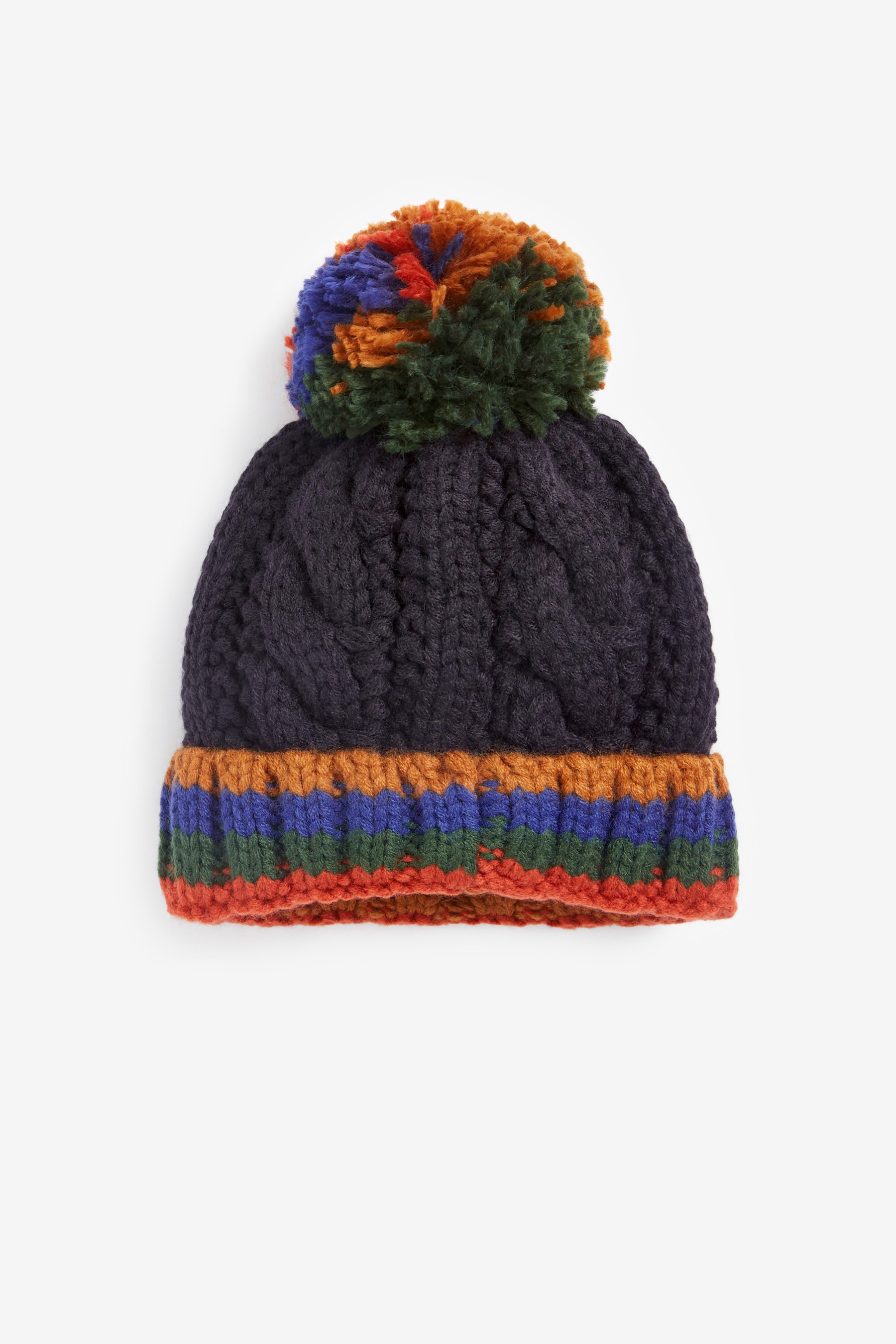 Cable Pom Pom Beanie Hat (3mths-10yrs)