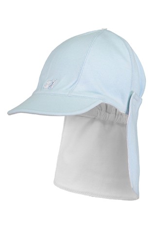 Emile et Rose Blue Sun Cap With Detachable Flap