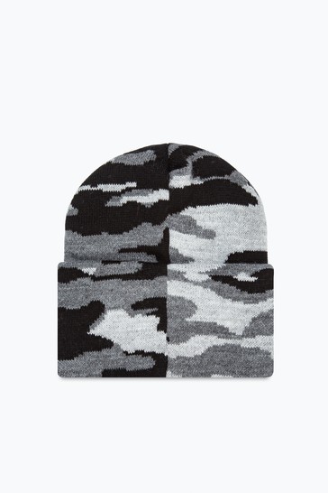 Hype. Black Camo Knitted Beanie