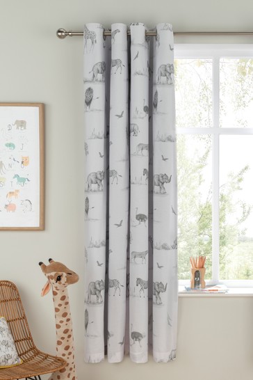 Little Knightley Zambezi 168 x 137cm Blackout Eyelet Curtains