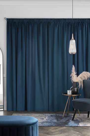 Matte Velvet Curtains Pencil Pleat Blackout/Thermal