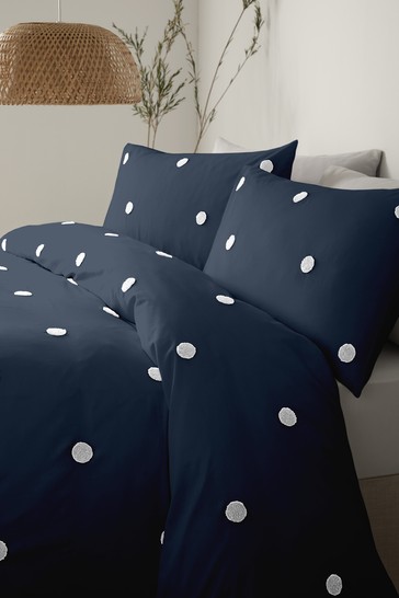 Appletree Dot Garden Tufted Duvet Cover and Pillowcase Set